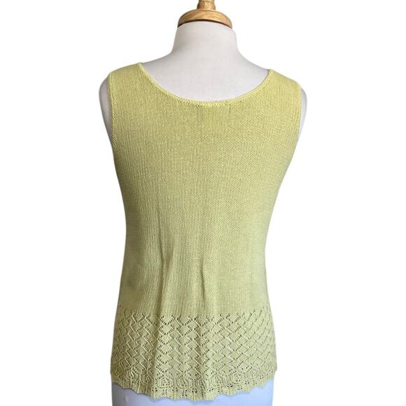 Vintage 2pc Open Lace Crochet Top & Tank Set Boho Cottagecore Country sz L - Picture 6 of 8